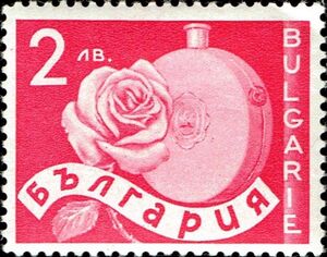 Rose and Bottle of Rose Oil