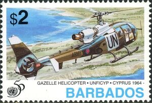 Gazelle Helicopter, UNFICYP, Cyprus 1964