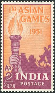 Torch in Front of Map of Asia