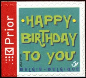 Happy Birthday Self-adhesive - Left Imperforate