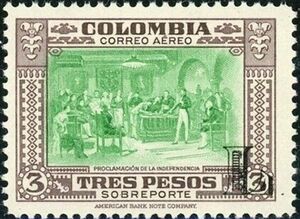 "Proclamation of Independence" (C. Leudo) - overprinted