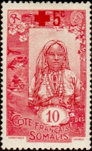 Somali Youth overprinted "Red Cross" and surcharged