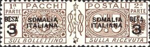 Pacchi Postali Overprint "Somalia Italiana"