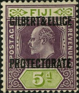 King Edward VII (Fiji),overprinted