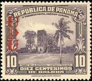 Cathedral Tower overprinted