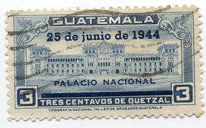 National Palace issue of 1944 overprinted in blue