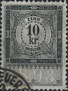 Stempel Marke 1893 10kr