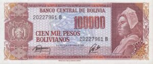 100,000 Pesos Bolivianos