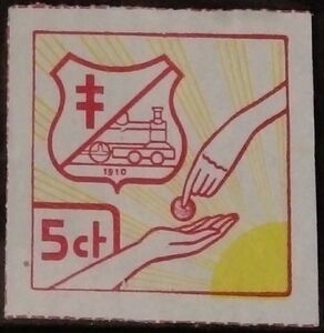 Tuberculosis Charity - Hand giving Coin, Train