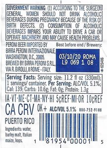 Birra Peroni Nastro Azzurro