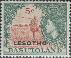 Herdboy playing lesiba - overprinted