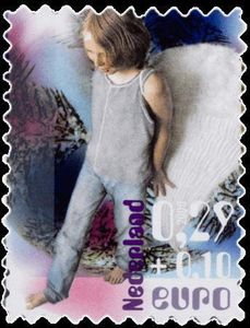 Child dressed up as angel