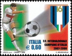 Soccer Player, Ball and Logo
