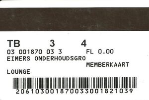 FC Groningen member card 2000-2001