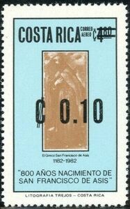 St. Francis of Assisi, surcharged