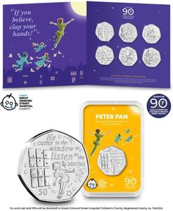 50 Pence (Peter Pan at the window)