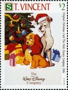 Original Christmas Card the Walt Disney Company 1986