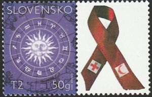 AIDS ribbon - Red Cross and Red Crecent