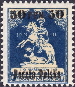 Monument, King Jan III Sobieski - Surcharged