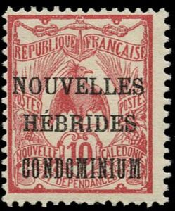 French Issue of 1908 Overprinted CONDOMINIUM