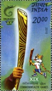 Hand Holding Baton and Shera Mascot as Relay Runner