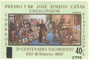 José S. Cańas Pleading for Indian Slaves, Surcharged