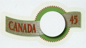Greeting Stamp. "Canada" on left