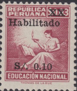 Symbol of Education - Thomas De La Rue Overprint