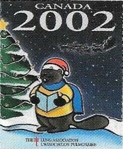 Tuberculosis Christmas Seal, Beaver facing left