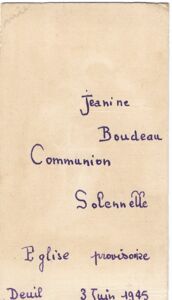 "Sacraments - First Communion", Deuil-La Barre
