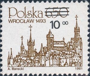 Wroclaw, 1493, surcharged