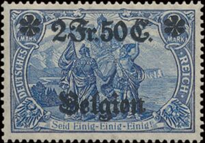"North and South" overprinted and surcharged