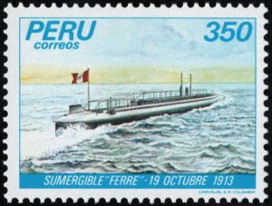 Military ships - Submarine Ferre 1913