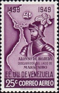 Alonso de Hojeda and map