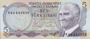5 Turkish Lira