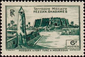 Mosque and Turkish fort at Mourzouk