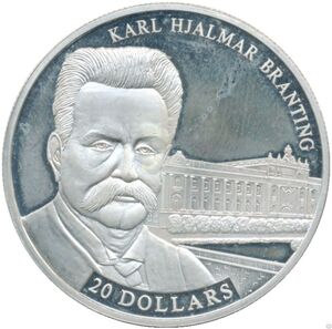 20 Dollars (Sweden - Karl Hjalmar Branting)