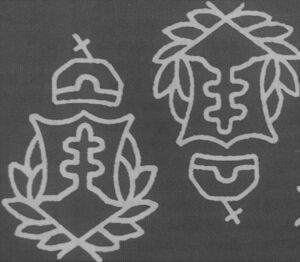 Crown of St. Stephen, overprinted