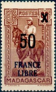 General Joseph-Simon Gallieni overprinted and surcharged