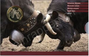 Various Francs (Mint set 2012 - Cow fighting)
