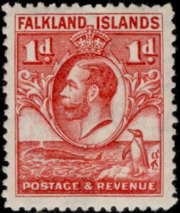 King George V with Whale and Gentoo Penguin beneath