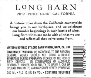 Long Barn Pinot Noir