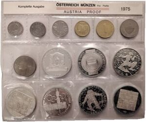 Various Schilling (Proof set 1975 complette Ausgabe)