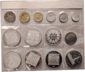 Various Schilling (Proof set 1975 complette Ausgabe)