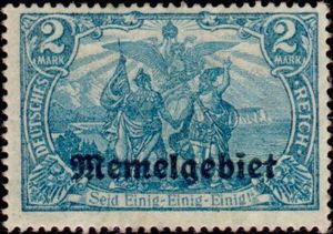 Be united! (Genius), overprint Memel-Area