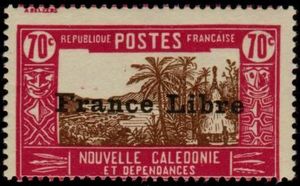 Traditional Hut of Native Chief overprint