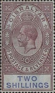 Portrait of George V (facing left), in large oval (2s)