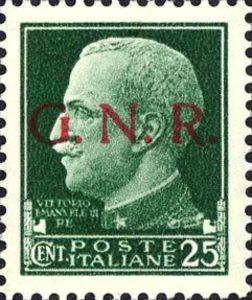King Vittorio Emanuele III Facing Left - Ovpt. G.N.R.