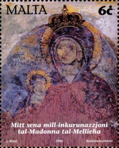 "Mellieħa Virgin and Child" (Rock Painting)