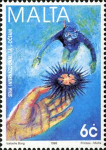Diver and Sea Urchin